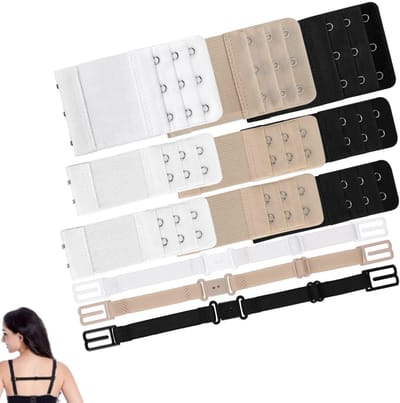 Set van 12 stuks - Bh-verlenggesp - Bh-bandhouder - Antislip Bh-drukknopen - Accessoires voor bandverlenging - Elastische clips - Verstelbare antislipclips - Accessoires voor bh-bandverlenging - Geschikt voor Bh's