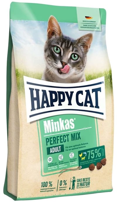 Happy Cat Perfect Mix Adult Gevogelte, Lam & Vis - 10 kg