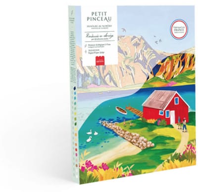 La Petite Epicerie Painting by Number Kit "HIKING IN NORWAY" 329g H33xW25.5xL3.5cm genummerde schilderijenset | Creatieve | Hobbyset | kinderen en volwassenen