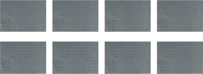 Krumble Theedoek met kleine blokjes - Ruitpatroon - Theedoeken - Glazendoeken - Keukendoeken - Katoen - Grijs met zwart - 40 x 60 cm - Set van 8