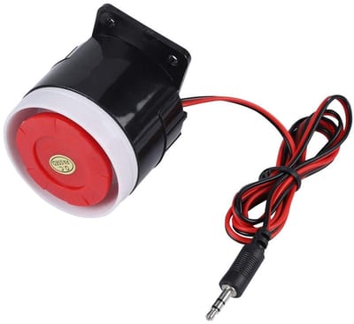 Allecto - Sirene 12V - Alarmsysteem - Mini Geluidssirene - Rood - Waarschuwing Hoorn - Veiligheid - Geschikt voor Home Security - 120 dB