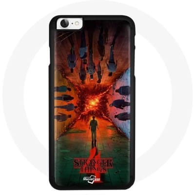 Coque pour Iphone 4 - Stranger Things - Saison 4 - Souple - Noir - Protection