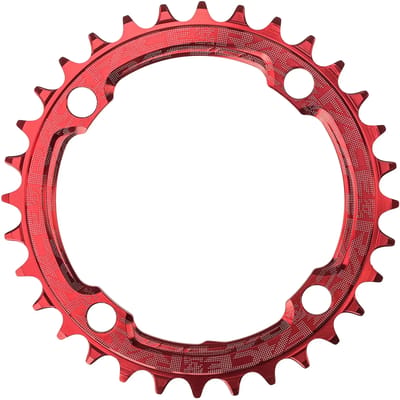 Race Face Narrow Wide Kettingblad 4-bouts 10/11/12-speed, rood Uitvoering 38T