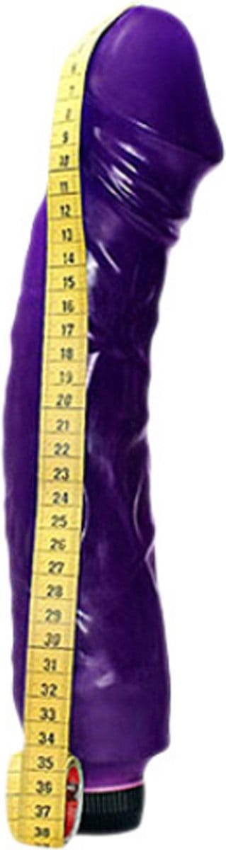 You2Toys – Giant Lover XXL Vibrator met Aders en Verdikte Eikel – 33 cm – Paars
