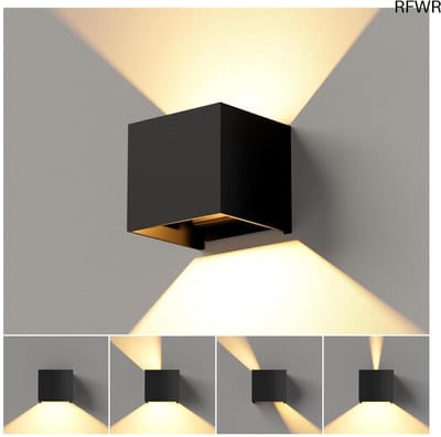 RFWR® 12 W Wandlamp voor Binnen en Buiten - Warmwit LED Licht met Instelbare Stralingshoek en IP65 Waterdicht