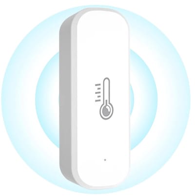 Draadloze Temperatuursensor - Vochtdetector Monitor - Klimaat Beheer - Real-time Waarschuwingen - 7.5 cm - Wit