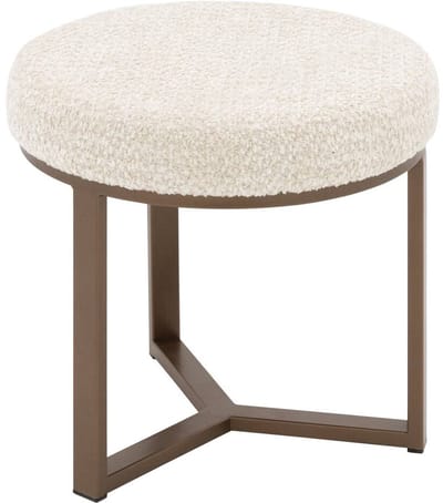 Goossens Sombra Salontafel - Stof - 50 x 38 x 50 cm - Rond - beige