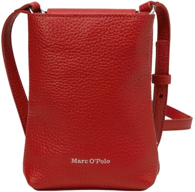 Marc O'Polo telefoontasje schoudertas Banu Cellphone Bag Shiny Red rood