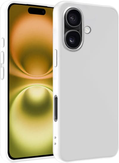 Hoesje - Geschikt voor Apple iPhone 16 - Sterk & Shockproof - Hoes Cover - Siliconen Case - Telefoonhoesjes - Wit