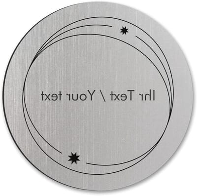 Deurbordje Rond - Naambordje Acryl - Deur Decoratie - Roestvrijstalen Look - 50 mm Doorsnede - Zilver Metallic