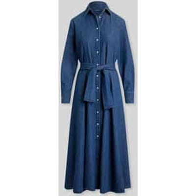 Getailleerde vrijetijdsjurk in denimlook
