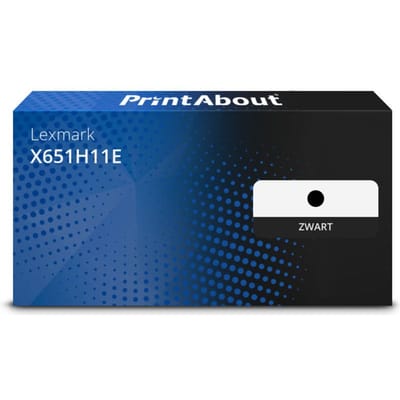 PrintAbout huismerk Toner X651H11E Zwart Hoge capaciteit Geschikt voor Lexmark