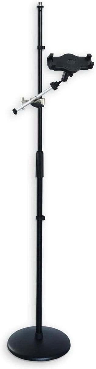 Microfoonstandaard met houder - Rechtop statief - Muziek maken - Verstelbare hoogte - 80-148 cm - Zwart