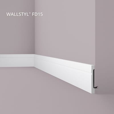 Plint NMC FD15 WALLSTYL Noel Marquet Sierlijst Lijstwerk tijdeloos klassieke stijl wit 2 m