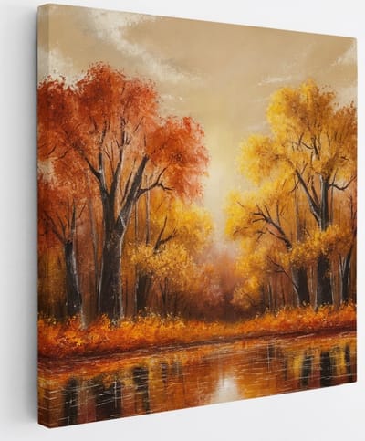 Saammp Canvas Schilderij - gekleurd mozaiek - eifeltoren - Abstract - 20x20 - Foto op canvas - Wanddecoratie - Muurdecoratie Woonkamer - Slaapkamer decoratie - Canvas Print
