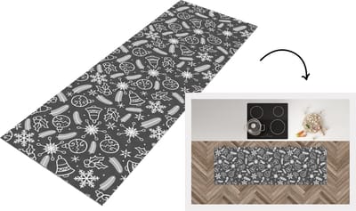 Keukenloper - Loper keuken - Patronen - Kerstmis - Decoratie - 150x50 cm - Keukenloper vinyl