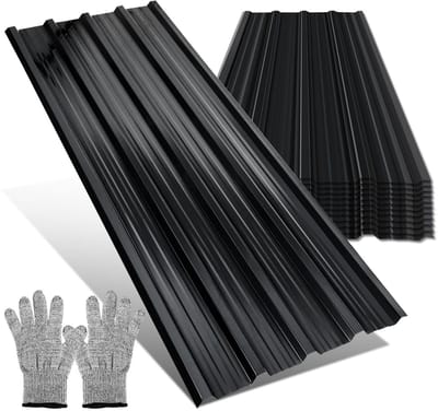 Dakplaten Set - Trapezium Platen - Dakbedekking Tuinhuis - Verzinkt Staal - 24 Stuks 129x46 - Antraciet