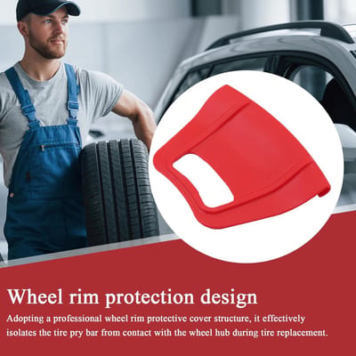 Velgbeschermers Auto - Bandengereedschap - Bandenwissel - Effectieve Krassen Bescherming - 13.8 x 10.8 cm - Rood
