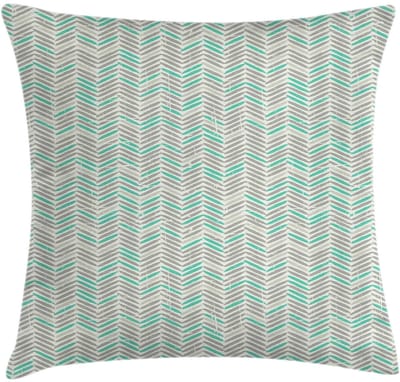 ABAKUHAUS Kussenhoes Chevron Grijs 40x40 cm – Dubbelzijdig bedrukt, Rits