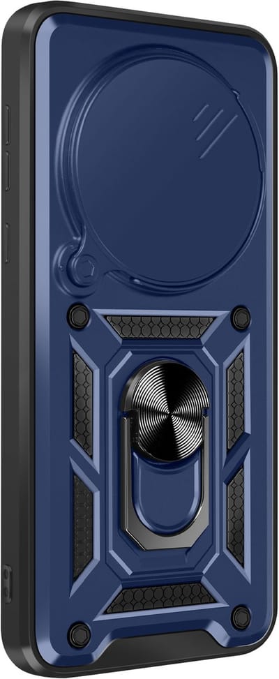 Mayaxess, Hoesje voor Honor Magic 7 Pro Steunring met camerabescherming, Nachtblauw