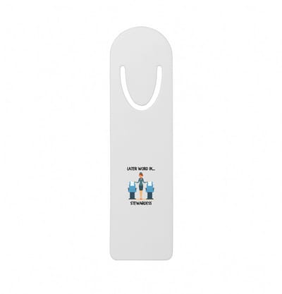 Hacebo® - Later word ik stewardess metalen boekenlegger - Werk - Stewardessen - Cabinepersooneel - Luchtvaard - cadeau voor stewardessen Bladwijzer boekenleggers - 12.7 cm x 3.2cm