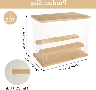 32 x 18 x 265 cm transparante acryl vitrine met 3 niveaus voor model verzamelstukken