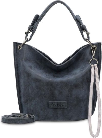 Fritzi aus Preußen Schoudertas Fritzi31N Vintage Hobo Bag True Blue Donkerblauw