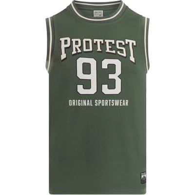 Protest PRTEspen - Tanktop Heren - Normale pasvorm - Ronde hals - Mouwloos - Groen