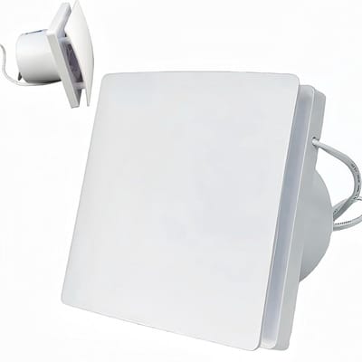 Badkamerventilator - Stille ventilator - Luchtkwaliteit verbeteren - Met vochtsensor - 150 mm - Wit