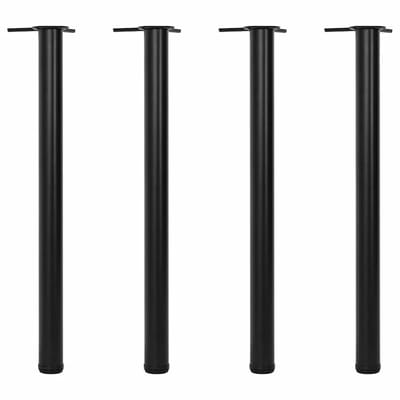 vidaXL - Tafelpoten - in - hoogte - verstelbaar - zwart - 870 - mm - 4 - st