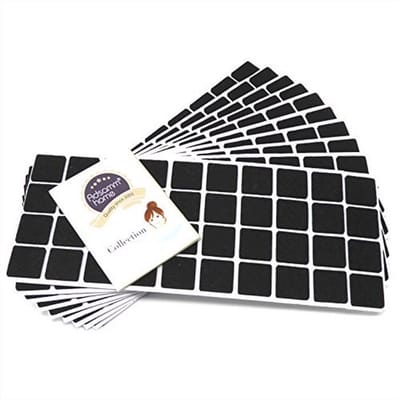 400 Zelfklevende Viltglijders 25x25 mm - Meubel- en Vloerbescherming - Zwart