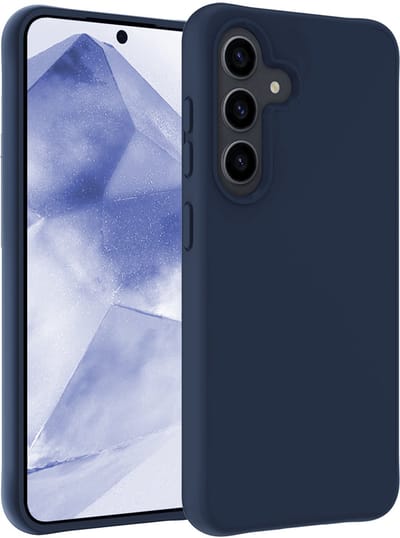Hoesje - Geschikt voor Samsung Galaxy A56 - Sterk & Shockproof - Siliconen Case - Hoes Cover - Telefoonhoes - Donkerblauw