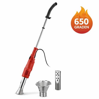 Elektrische Onkruidbrander 2000W – 650°C Thermische Onkruidverdelger – Met 2 Mondstukken – 1,8 m Kabel – Voor Bestrating, Oprit & BBQ