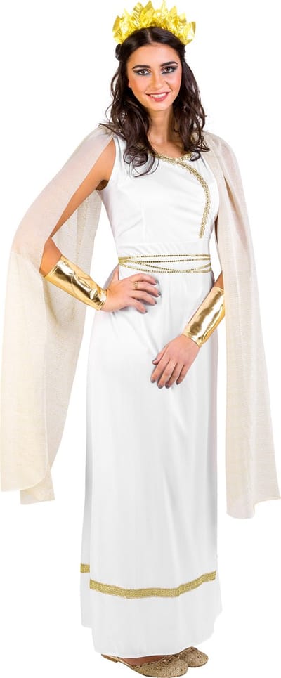 dressforfun - Vrouwenkostuum Griekse Godin Olympia L - verkleedkleding kostuum halloween verkleden feestkleding carnavalskleding carnaval feestkledij partykleding - 300200