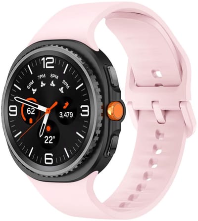 Siliconen bandje - geschikt voor Samsung Galaxy Watch 8 (40mm) / Galaxy Watch 8 (44mm) / Galaxy Watch 8 Classic - gespsluiting - roze