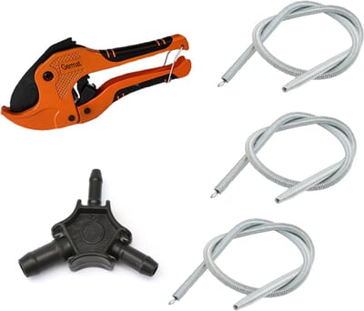PEX & Meerlagenbuis Montage Set 16/20/25 – Kalibrator & Ontbramer + Buizenkniptang tot 42 mm + Inwendige Buigveren 16/20/25 – Complete Installatieset Water & CV