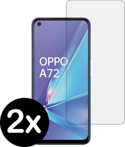 Smartphonica Screenprotector voor Oppo A72 van glas - 2 stuks geschikt voor Oppo A72