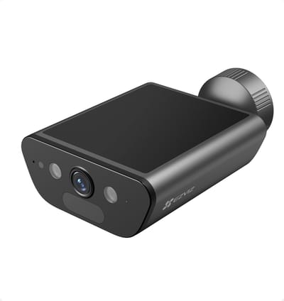 EZVIZ EB5 4K - zonne-beveiligingscamera buiten - draadloos 2-in-1 ingebouwd zonnepanee - kleur nachtzicht - menselijke detectie - voertuigdetectie - tweerichtingsaudio - weerbestendig - Alexa-compatibel - zwart