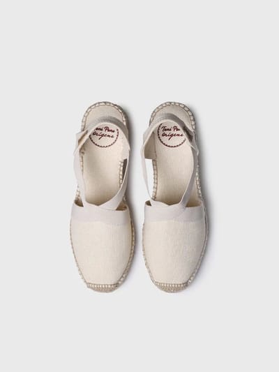 Veganistische espadrille met middelhoge sleehak | TER