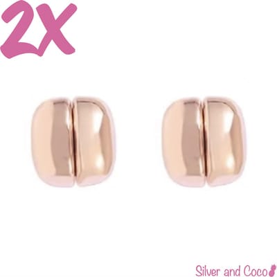 SilverAndCoco® - Hijab Magneten | Magneet voor Hoofddoek - Rose Goud (2 stuks) + opberg tasje