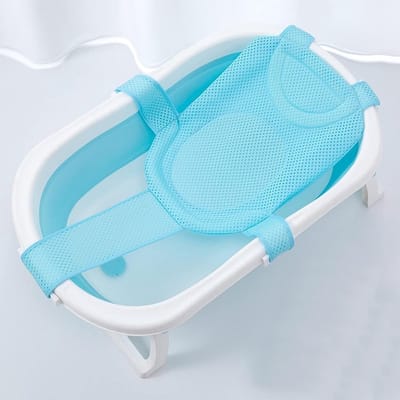 Verstelbare, antislip babybadmat met veiligheidsriem - Perfect voor pasgeborenen en peuters, ideaal voor veilig badderen en comfort tijdens het baden