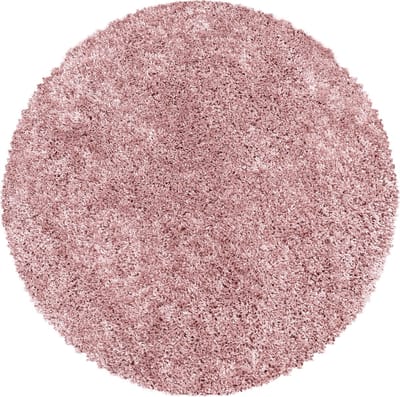Flycarpets Azure Vloerkleed Rond - Roze - Hoogpolig - 160x160 cm