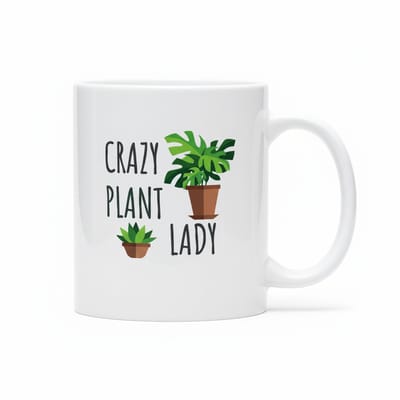 Crazy Plant Lady Mok 330ml – Grappige Koffiebeker voor Plantenliefhebbers & Kamerplant Fans – Leuk Cadeau voor Tuin- en Groenliefhebbers