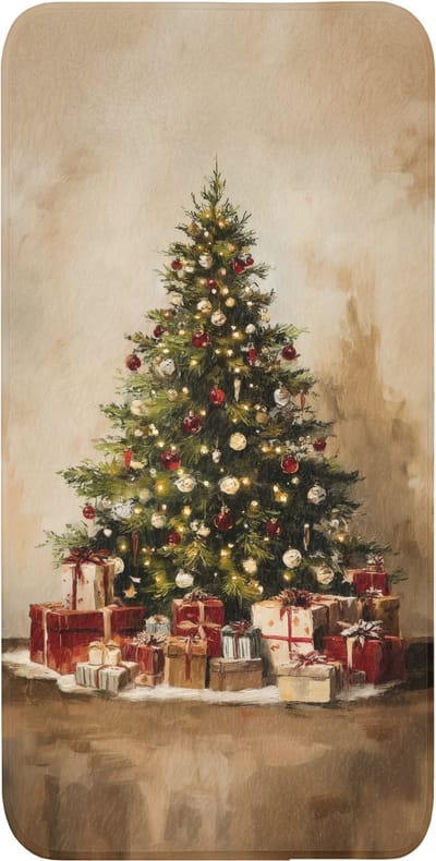 WC mat 60x120 cm - Antislip - Kerstboom - Versierd - Kleurrijk - Toiletmat - Vloermat - Douchemat - Toilet tapijt - Toiletmatten
