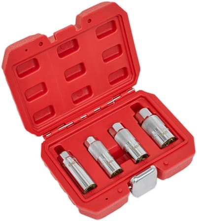 Bougie Socket Set - Momentsleutel Doppen - Motoronderhoud - Magnetische Plug Retentie - 3/8 "Sq Drive - Chroom