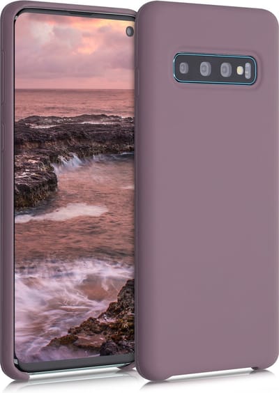 kwmobile telefoonhoesje geschikt voor Samsung Galaxy S10 - Hoesje met siliconen coating - Smartphone case in druivenblauw