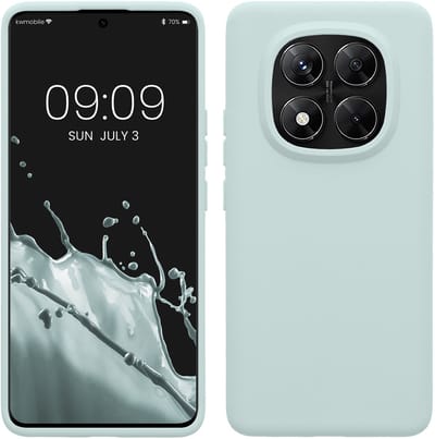 kwmobile telefoonhoesje geschikt voor Xiaomi Redmi Note 14 Pro 5G / Redmi Note 14 Pro+ 5G / Poco X7 - Hoesje met siliconen coating - Smartphone case in cool mint