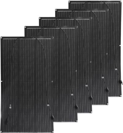Flexibel Zonnepaneel - Zonnecel Paneel - Accu Opladen - Ultralicht ETFE Materiaal - 100W 970x530mm - Zwart