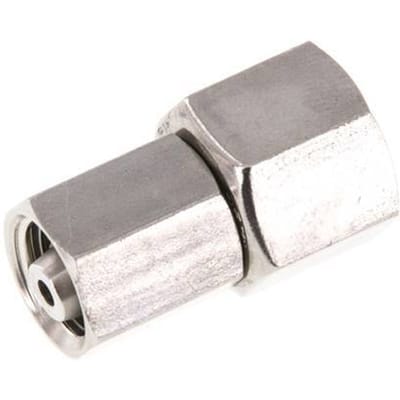 6L & 8L RVS Rechte met Draaidoorvoer 315bar FKM O-ring en Afdichtconus ISO 8434-1