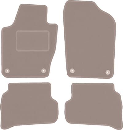 Beige veloursmatten voor: Volkswagen Polo V hatchback (2009-2017)